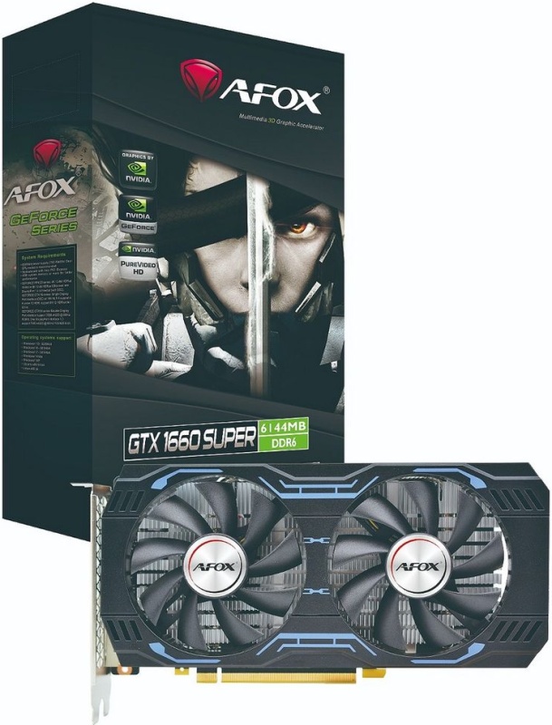 Видеокарта AFOX GeForce GTX 1660 SUPER DUAL FAN 6G AF1660S-6144D6H1-V4 ...