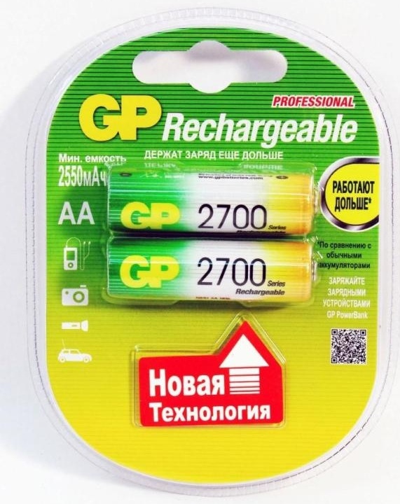 Аккумулятор GP LR6 AA 2700 mh (уп 2 шт) GP 270AAHC-2DECRC2 - купить по выгодной цене в интернет-магазине ОНЛАЙН ТРЕЙД.РУ Великий Новгород