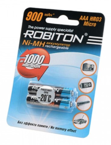 Аккумулятор Robiton LR03 AAA 900 mAh (уп 2 шт) 4607075942356 — купить по низкой цене в интернет-магазине ОНЛАЙН ТРЕЙД.РУ