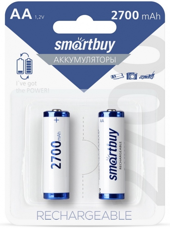 Аккумулятор SmartBuy LR6 AA 2700 mAh (уп 2 шт) SBBR-2A02BL2700 — купить по низкой цене в интернет-магазине ОНЛАЙН ТРЕЙД.РУ