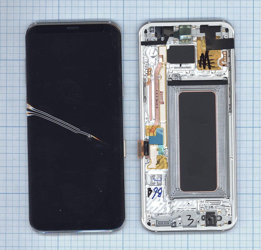 Модуль (матрица + тачскрин) AMPERIN для Samsung Galaxy S8 Plus SM-G955F черный c серебристой рамкой 062936 — купить в интернет-магазине ОНЛАЙН ТРЕЙД.РУ