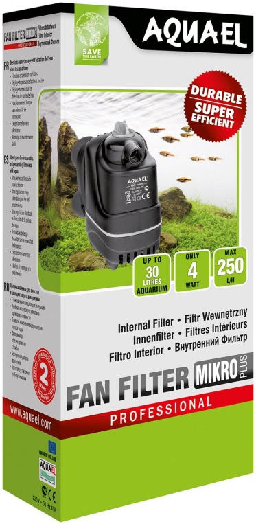 Внутренний фильтр AQUAEL FAN FILTER MIKRO plus для аквариума до 30 л (250 л/ч, 4 Вт) 107621 — купить по низкой цене в интернет-магазине ОНЛАЙН ТРЕЙД.РУ