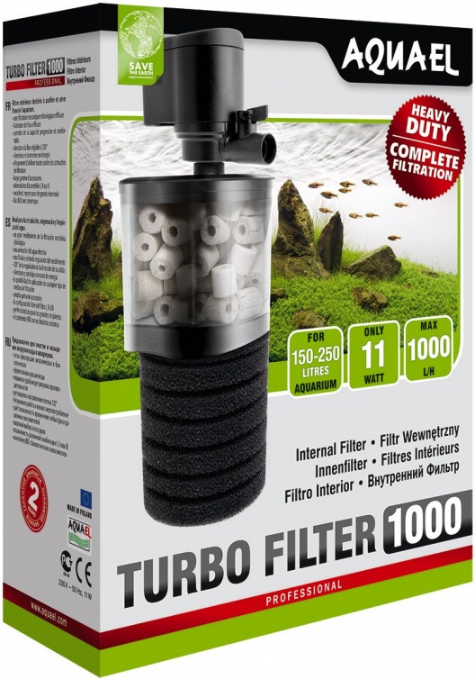 Внутренний фильтр AQUAEL TURBO FILTER 1000 для аквариума 150 - 250 л (1000 л/ч, 11 Вт, h = 110 см) 109403 — купить по низкой цене в интернет-магазине ОНЛАЙН ТРЕЙД.РУ