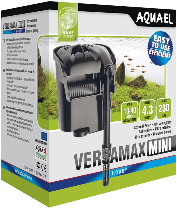 Внешний фильтр AQUAEL VERSAMAX mini для аквариума 10 - 40 л (230 л/ч, 4.3 Вт) Навесной каскадный 113175 - купить по выгодной цене в интернет-магазине ОНЛАЙН ТРЕЙД.РУ Йошкар-Ола