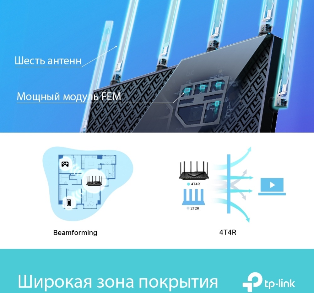 Wi-Fi роутер TP-LINK Archer AX73 — купить по низкой цене в  интернет-магазине ОНЛАЙН ТРЕЙД.РУ