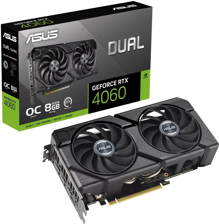 Видеокарта Asus GeForce RTX 4060 DUAL EVO OC 8G DUAL-RTX4060-O8G-EVO — купить по низкой цене в интернет-магазине ОНЛАЙН ТРЕЙД.РУ