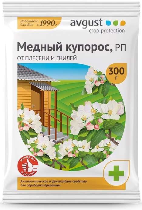 Средство для обработки древесины Avgust Медный купорос 300гр 51000495 - купить по выгодной цене в интернет-магазине ОНЛАЙН ТРЕЙД.РУ Санкт-Петербург