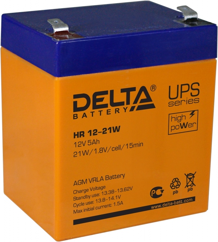 Аккумуляторная батарея для ИБП DELTA BATTERY HR 12-21W — купить в интернет-магазине ОНЛАЙН ТРЕЙД.РУ