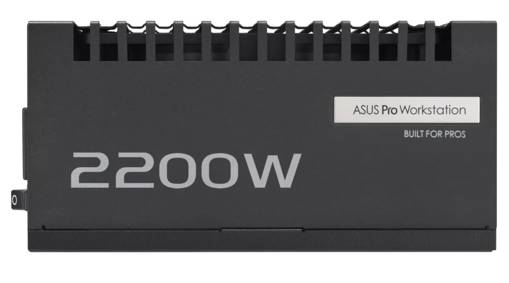 Блок питания ASUS Pro WS 2200W, 2200Вт, 80+ Platinum, 135мм, модульный, черный, вид 3