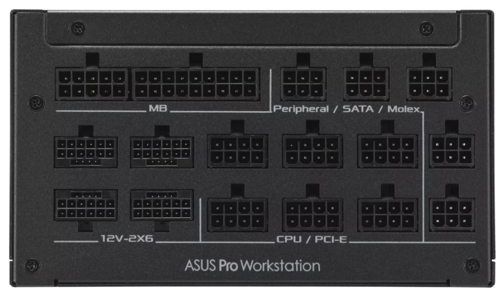 Блок питания ASUS Pro WS 2200W, 2200Вт, 80+ Platinum, 135мм, модульный, черный, вид 5