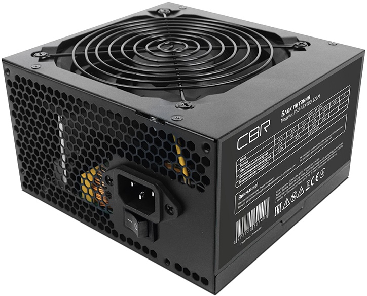 Блок питания CBR ATX PSU-ATX500-12GM 500W BOX- низкая цена, доставка или самовывоз по Екатеринбургу. Блок питания Цбр ATX PSU-ATX500-12GM 500W BOX купить в интернет магазине ОНЛАЙН ТРЕЙД.РУ