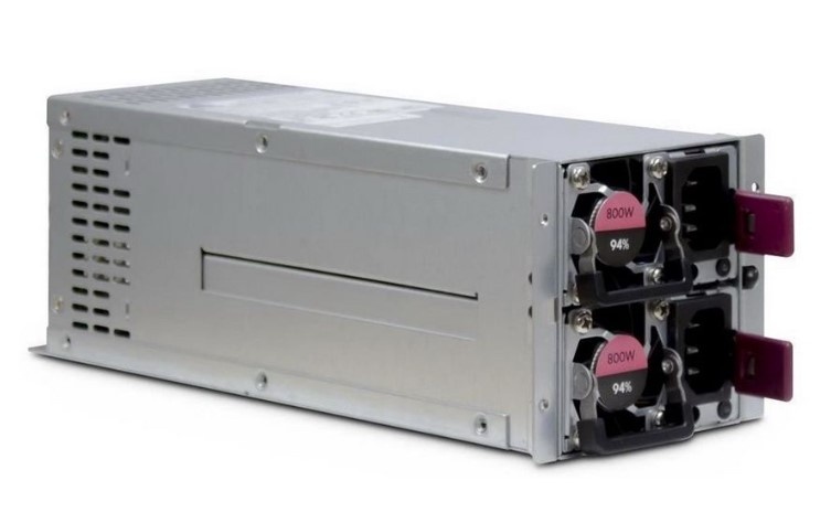 Серверный блок питания ASPower R2A-DV0800-N, 800Вт, 80+ Gold, 40мм, 2U, черный