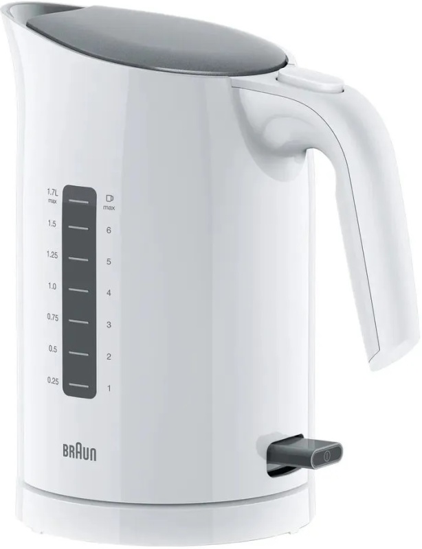 Чайник Braun WK 3110WH белый 0X21010006 - низкая цена, доставка или самовывоз по Екатеринбургу. Чайник Браун WK 3110WH белый купить в интернет магазине ОНЛАЙН ТРЕЙД.РУ