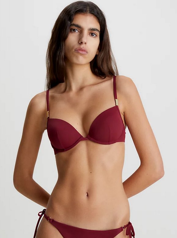 Купальный лиф CALVIN KLEIN KW0KW02278-XN0 женский, цвет бордовый, размер B32 KW0KW02278-XN0/B32 - купить по выгодной цене в интернет-магазине ОНЛАЙН ТРЕЙД.РУ Санкт-Петербург