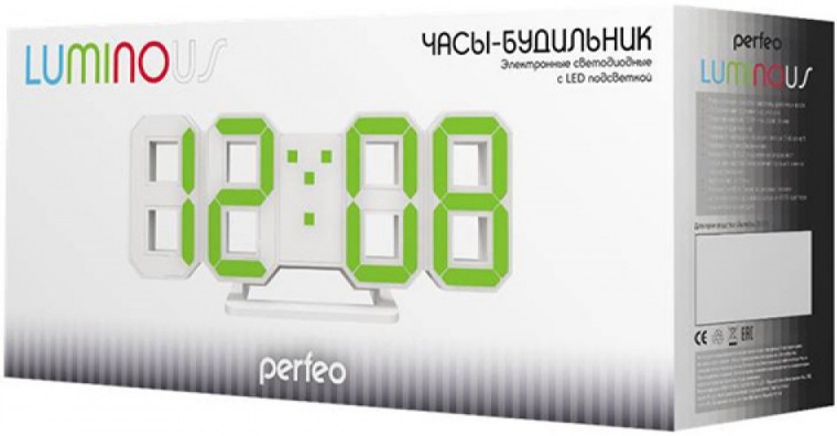 Perfeo часы pf 663 как разобрать корпус Часы-будильник Perfeo Luminous white/blue PF_5203 - купить по низкой цене в инте