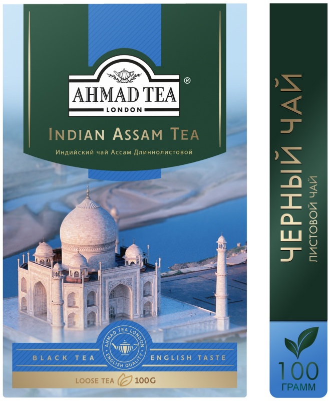 Чай черный Ahmad Tea Индийский Ассам длиннолистовой 100 г 054881013796 ...
