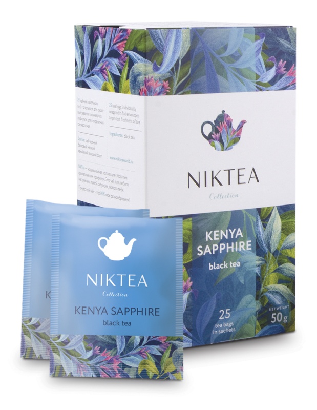 Чай черный Niktea Кения Сапфир, 25 пакетиков 4665302980496 — купить по ...
