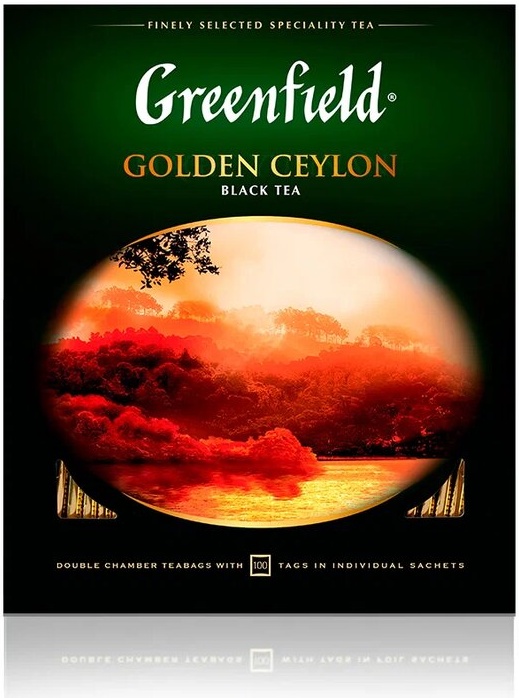 Купить Чай GREENFIELD Golden Ceylon черный, 100 пакетиков ОТ0581-09 в интернет-магазине ОНЛАЙН ТРЕЙД.РУ