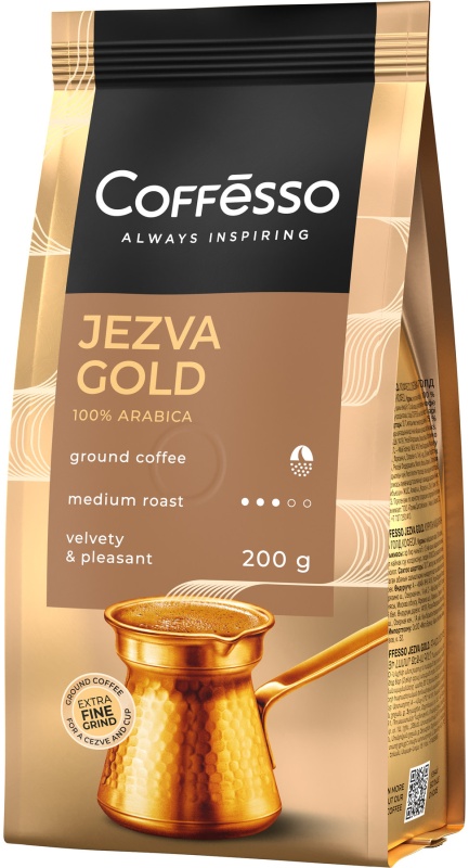 Кофе молотый Coffesso (Коффессо) для турки JEZVA GOLD молотый 200г ...