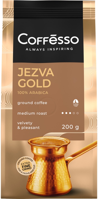Кофе молотый Coffesso (Коффессо) для турки JEZVA GOLD молотый 200г ...