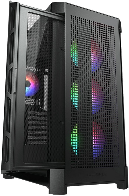 Cougar duoface rgb как снять переднее стекло Корпус Cougar Airface Pro RGB, черный - купить по низкой цене в интернет-магазин