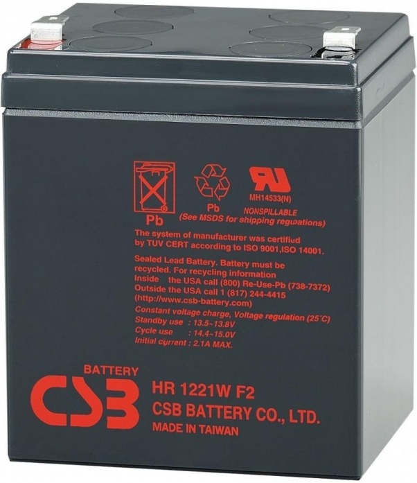 Аккумуляторная батарея CSB 12V/5Ah HR1221WF2 HR1221W F2 CSB - купить по выгодной цене в интернет-магазине ОНЛАЙН ТРЕЙД.РУ Санкт-Петербург