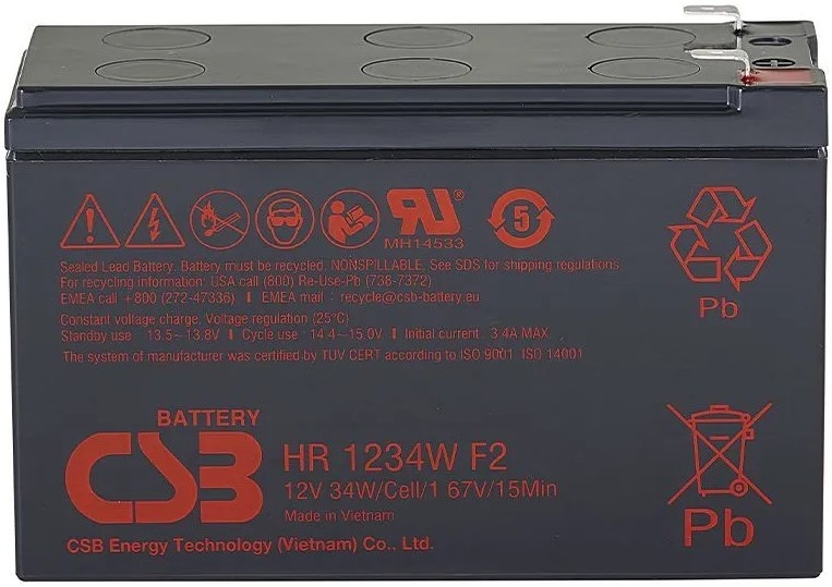 Аккумуляторная батарея для ИБП CSB HR1234W 12V/9Ah HR1234W F2 CSB - купить по выгодной цене в интернет-магазине ОНЛАЙН ТРЕЙД.РУ Воронеж