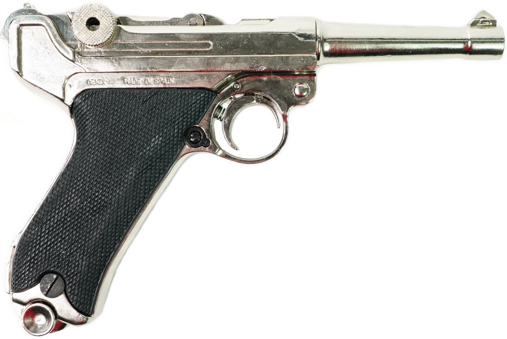 Пистолет DENIX Люгер Парабеллум Р08 (хром) DE-8143 — купить в интернет-магазине ОНЛАЙН ТРЕЙД.РУ