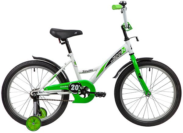 Детский велосипед Novatrack 20 Strike, белый-зелёный 203STRIKE.WTG20 — купить в интернет-магазине ОНЛАЙН ТРЕЙД.РУ