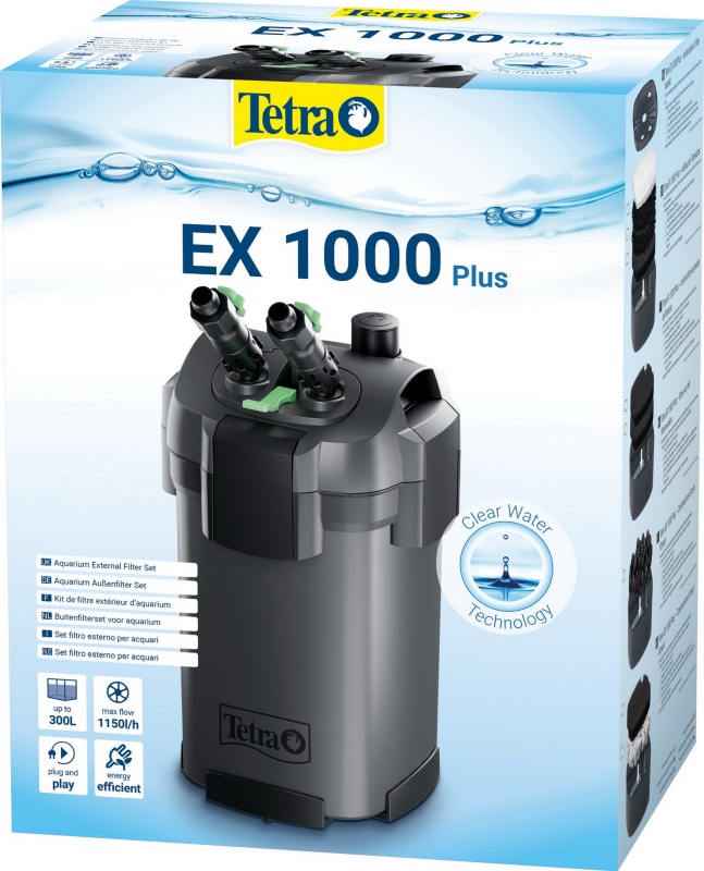 Внешний фильтр для аквариума Tetra EX1000 plus, 1150л/ч, 10,5Вт на 150-300л 302761 — купить в интернет-магазине ОНЛАЙН ТРЕЙД.РУ