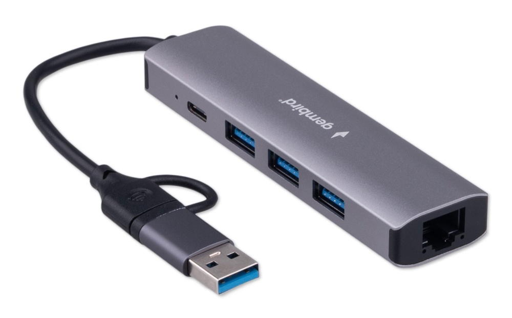 Док-станция Type-C Gembird 5в1: 3хUSB3.1, Type-C, RJ45, кабель 15см (UHB-D7)- купить по выгодной цене в интернет-магазине ОНЛАЙН ТРЕЙД.РУ Санкт-Петербург