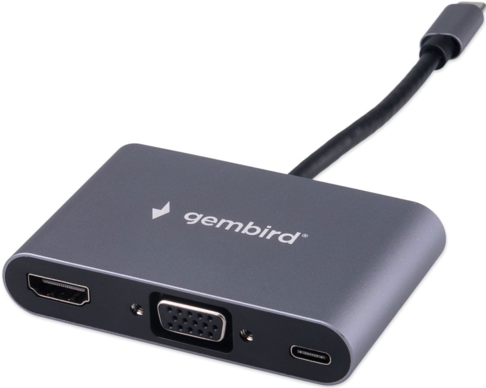 Док-станция Type-C Gembird 5в1: USB3.1, PD100W, Jack3,5, HDMI, VGA, кабель 10см (UHB-D8)- купить по выгодной цене в интернет-магазине ОНЛАЙН ТРЕЙД.РУ Санкт-Петербург