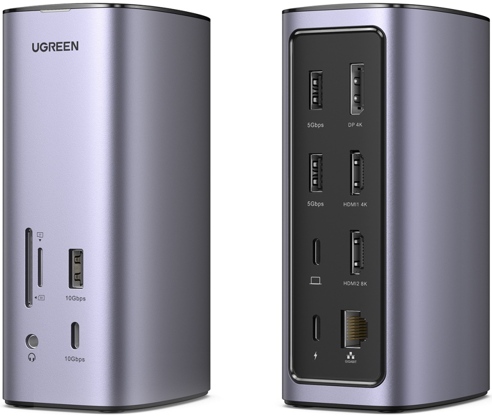 Док-станция UGREEN CM555 USB-C, серый UGREEN 90325 — купить по низкой цене в интернет-магазине ОНЛАЙН ТРЕЙД.РУ