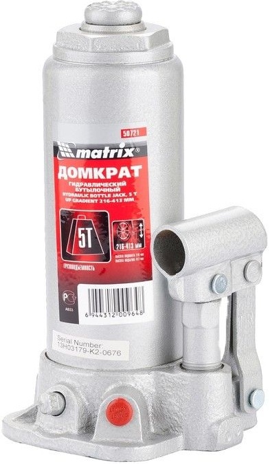 Домкрат бутылочный 5 тонн MATRIX MASTER 50721 4044996022956 - купить по выгодной цене в интернет-магазине ОНЛАЙН ТРЕЙД.РУ Санкт-Петербург