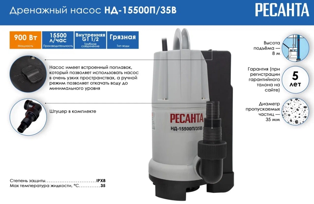 Дренажный насос ресанта. Дренажный насос Калибр НПЦ-1100/35п. Дренажный насос нд-15300п/35 Ресанта. Дренажный насос нд-15500н/35 Ресанта 77/2/2.