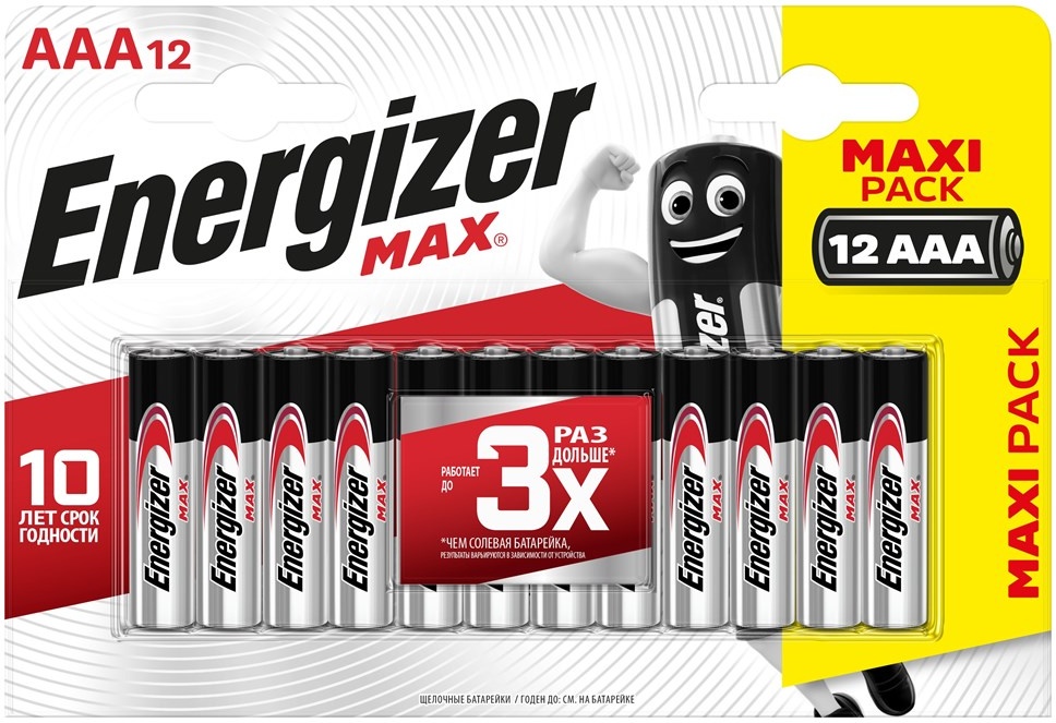 Элемент питания Energizer Max LR03 AAA бл 12 — купить в интернет-магазине ОНЛАЙН ТРЕЙД.РУ