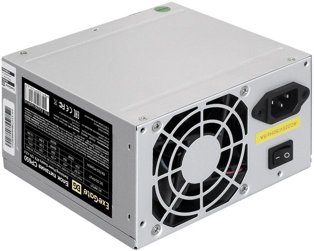 Блок питания ExeGate CP650, 650W (EX292145RUS) OEM- купить по выгодной цене в интернет-магазине ОНЛАЙН ТРЕЙД.РУ Санкт-Петербург