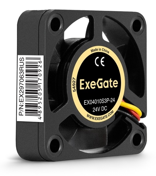 Вентилятор для корпуса ExeGate EX04010S3P-24 24В DC 40x40x10мм 3pin (EX297063RUS) - купить в интернет-магазине ОНЛАЙН ТРЕЙД.РУ