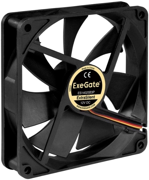 Вентилятор для корпуса ExeGate ExtraSilent ES14025B3P 12В DC 140x140x25мм 3pin (EX288928RUS)- купить по выгодной цене в интернет-магазине ОНЛАЙН ТРЕЙД.РУ Санкт-Петербург