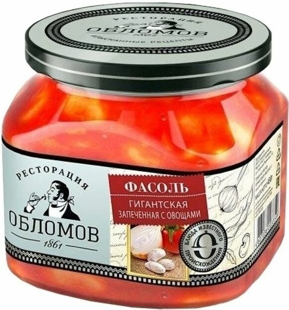 Фасоль Ресторация Обломов гигантская запеченная с овощами 320 г 4610083434980 - купить по выгодной цене в интернет-магазине ОНЛАЙН ТРЕЙД.РУ Саратов