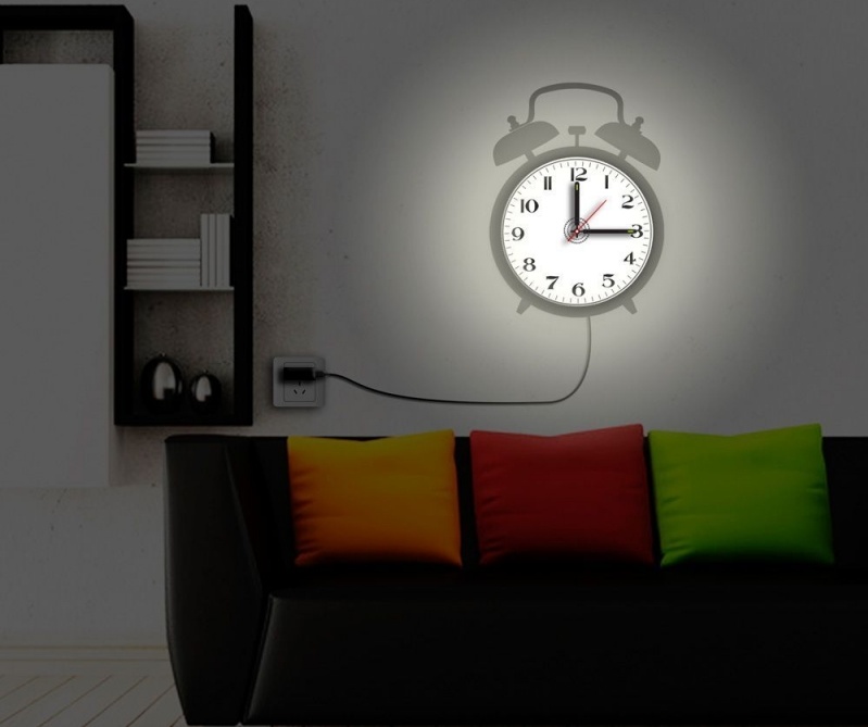 Светильник Feron NL71 8*0,5W LEDs 5730smd часы с USB-проводом (5V адаптер в комп