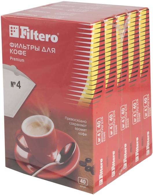 Купить фильтры для кофе FILTERO №4/200шт, белый Filtero4/200 в интернет-магазине ОНЛАЙН ТРЕЙД.РУ