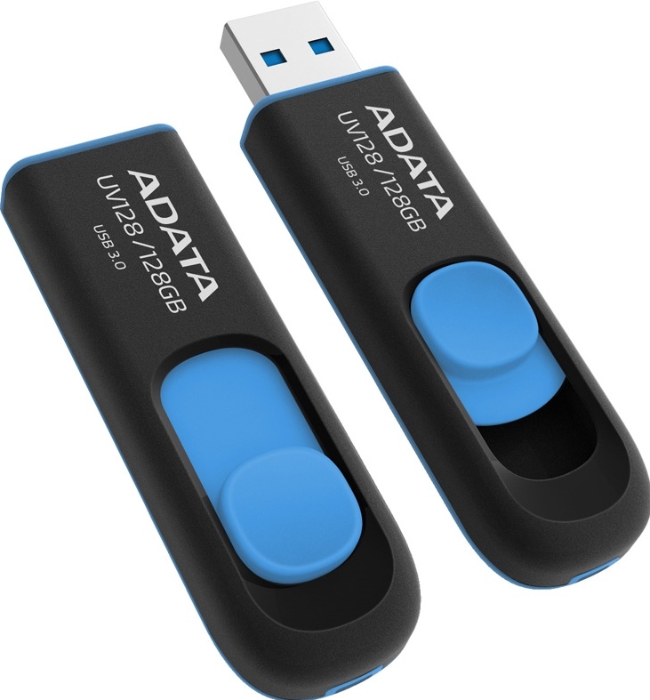 USB флешка ADATA DashDrive UV128 128Gb USB 3.1 blue AUV128-128G-RBE - купить по выгодной цене в интернет-магазине ОНЛАЙН ТРЕЙД.РУ Санкт-Петербург