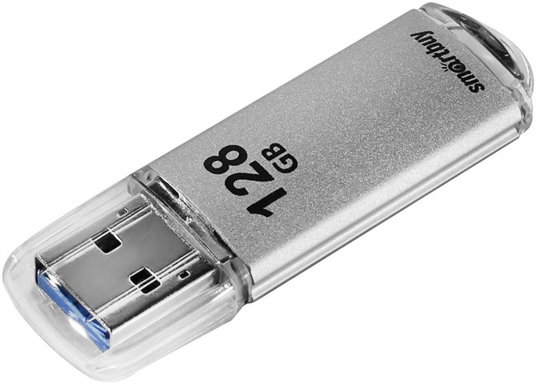 USB флешка 128Gb SmartBuy V-Cut silver USB 3.0 SB128GBVC-S3 - купить по выгодной цене в интернет-магазине ОНЛАЙН ТРЕЙД.РУ Санкт-Петербург