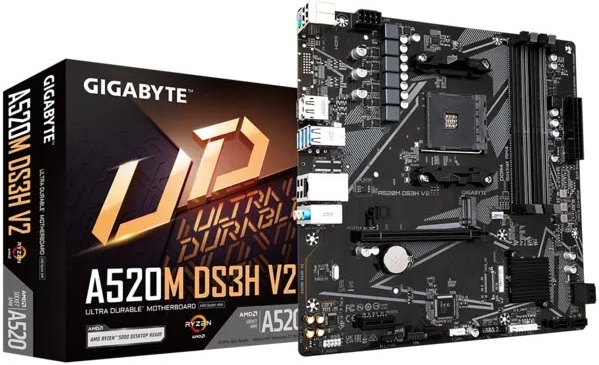 Материнская плата GIGABYTE A520M DS3H V2 (AM4, mATX) — купить по низкой цене в интернет-магазине ОНЛАЙН ТРЕЙД.РУ