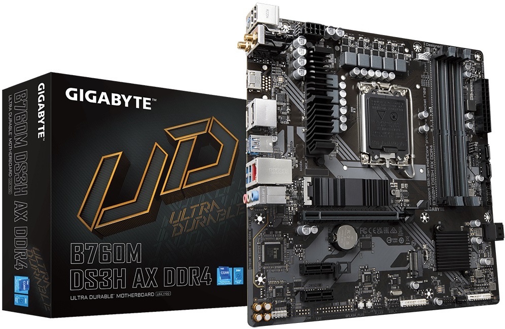 Материнская плата GIGABYTE B760M DS3H AX DDR4 (LGA1700, mATX) — купить по низкой цене в интернет-магазине ОНЛАЙН ТРЕЙД.РУ