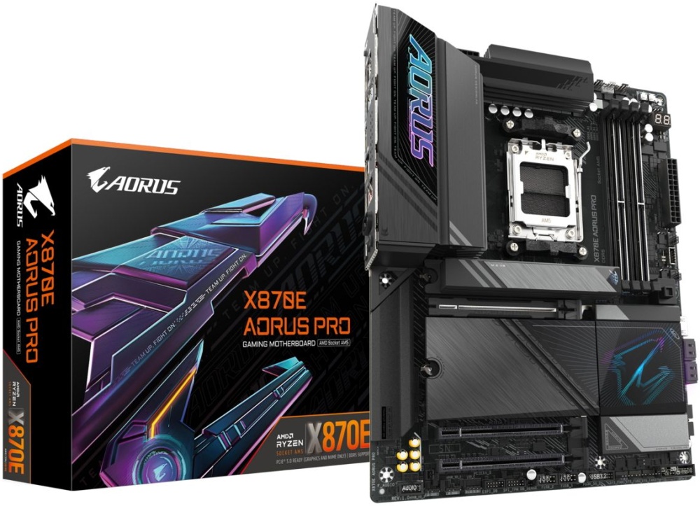 Материнская плата GIGABYTE X870E AORUS PRO (AM5, ATX)- купить по выгодной цене в интернет-магазине ОНЛАЙН ТРЕЙД.РУ Новосибирск