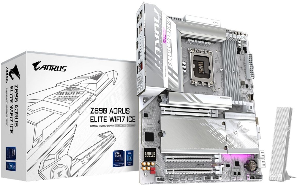 Материнская плата GIGABYTE Z890 AORUS ELITE WF7 ICE (LGA1851, ATX) Z890 AORUS ELITE WIFI7 ICE — купить по низкой цене в интернет-магазине ОНЛАЙН ТРЕЙД.РУ