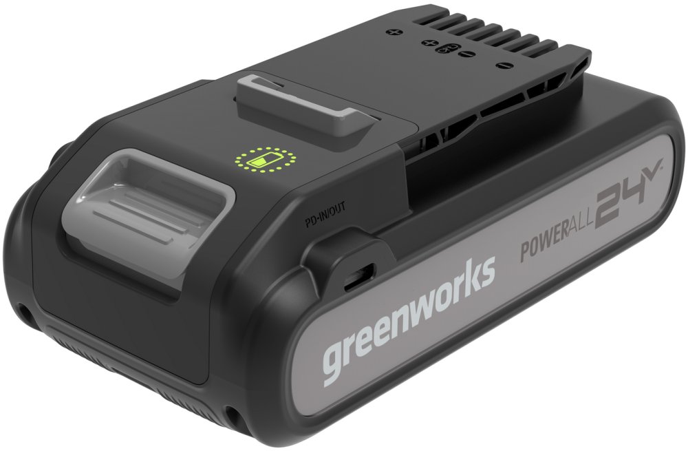 Аккумулятор Greenworks 2940407 24V 4Ач с двумя USB-C разъемами — купить в интернет-магазине ОНЛАЙН ТРЕЙД.РУ