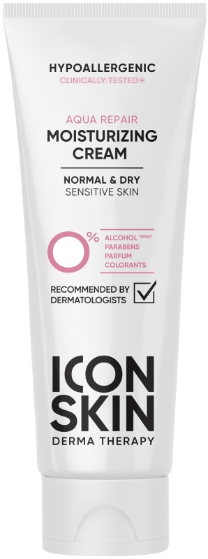Icon skin aqua repair. Icon Skin Aqua Repair Moisturizing Cream. Icon Skin флюид. Гипоаллергенный крем для лица. Гипоаллергенные увлажняющие крема.